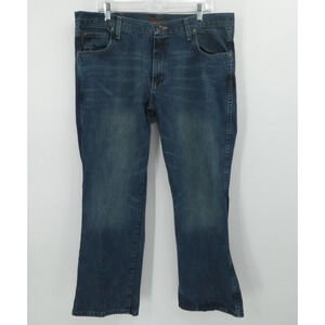 Wrangler Jeans Mens 38x30 Blue Denim Bootcut Western Ranch Cowboy Casual Work